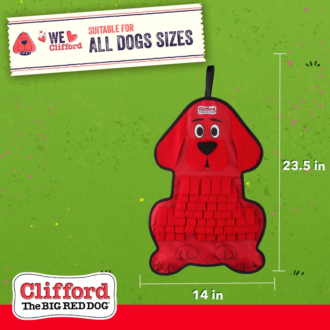 Clifford® Schnüffel-Leckerli-Matte, 59,7 cm, Puzzle-Spielzeug für Hunde, geistige Stimulation, langlebig, langsames Füttern, Quietscher, weich und sensorisch