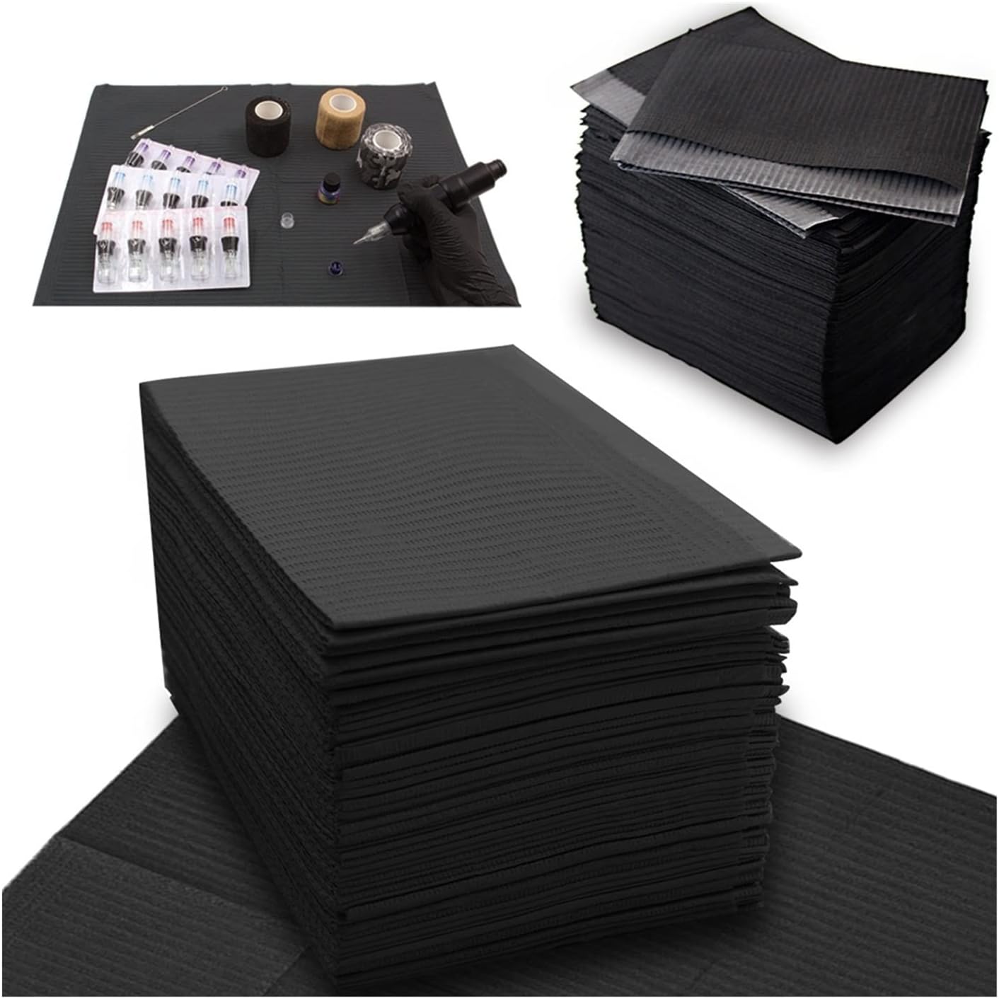 VSOLS 250/125/50/20pcs Tattoo Cleaning Wipes Pad Disposable Dental Piercing Bibs Waterproof Sheets Paper Tattoo Accessories (Color : 250pcs Green)