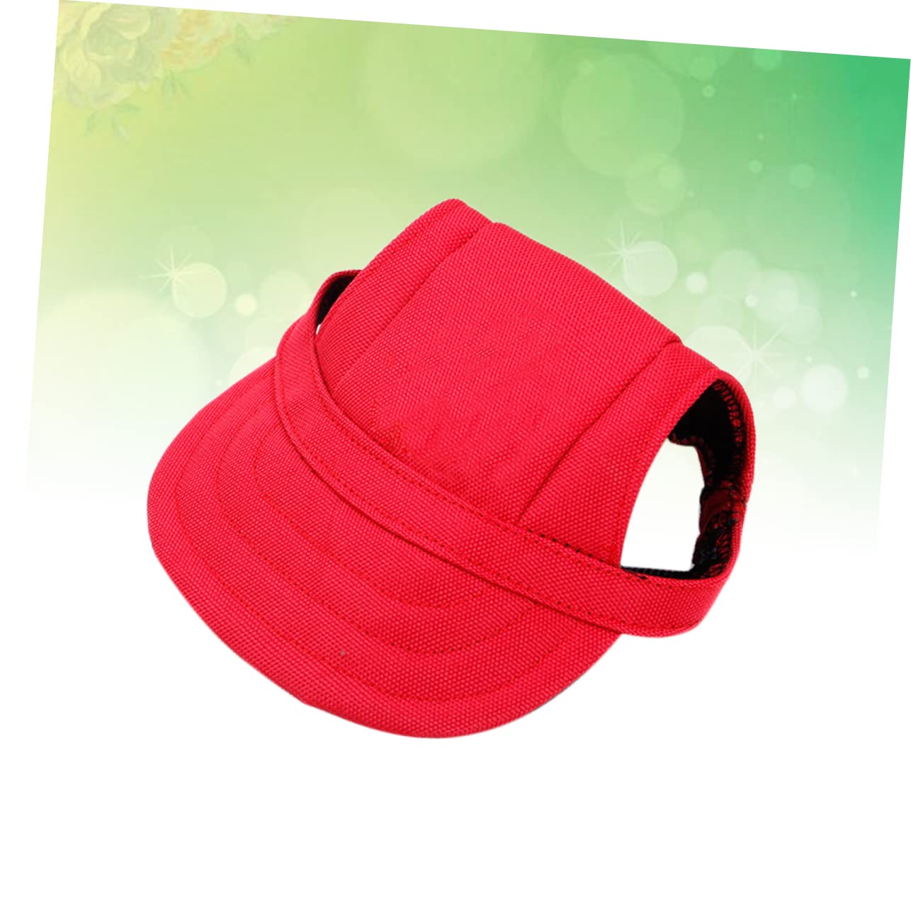 Happyyami Fashionable Dog Baseball Cap Comfortable Pet Peaked Hat for Daily Wear Outdoor Activities and Vacations Red Oxford and Canvas Material for Skin Friendly Comfort