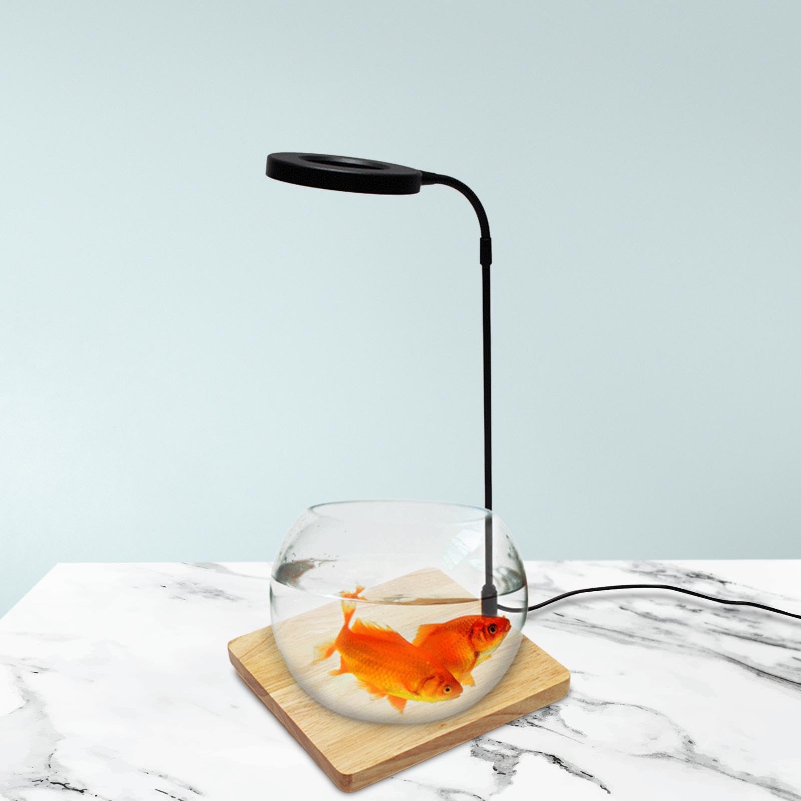 Sharplace LED-Aquarium-Licht, Pflanzenlicht mit Ständer, Wasserpflanzen-Lampe, tragbar, USB-betrieben, mit Platine für die Dekoration von Süßwassertanks im, 32 cm x 33.5 cm großes Brett