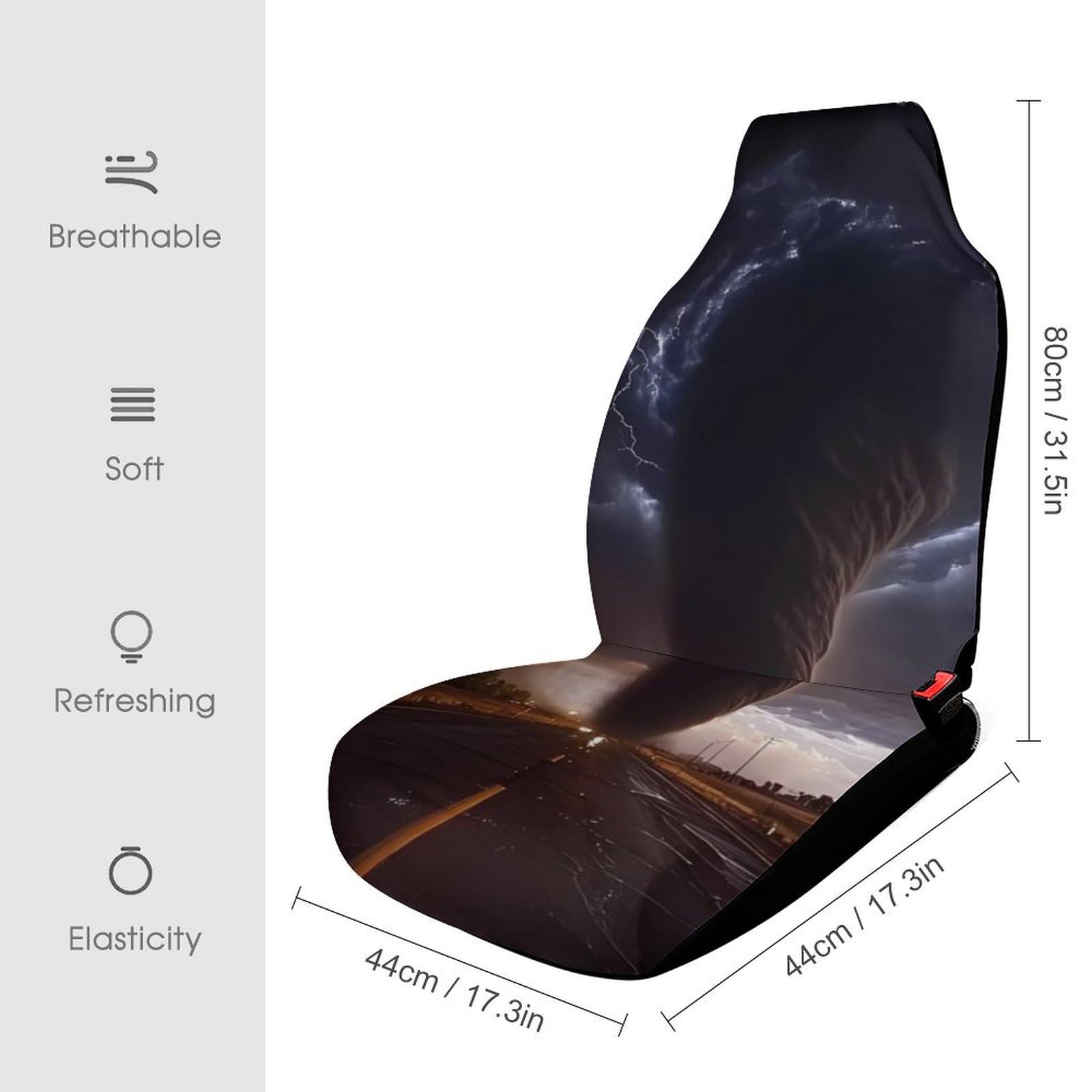 Tornado Car Seat Covers Universal Car Front Seats Protector Auto Interior Accessories 1PCS