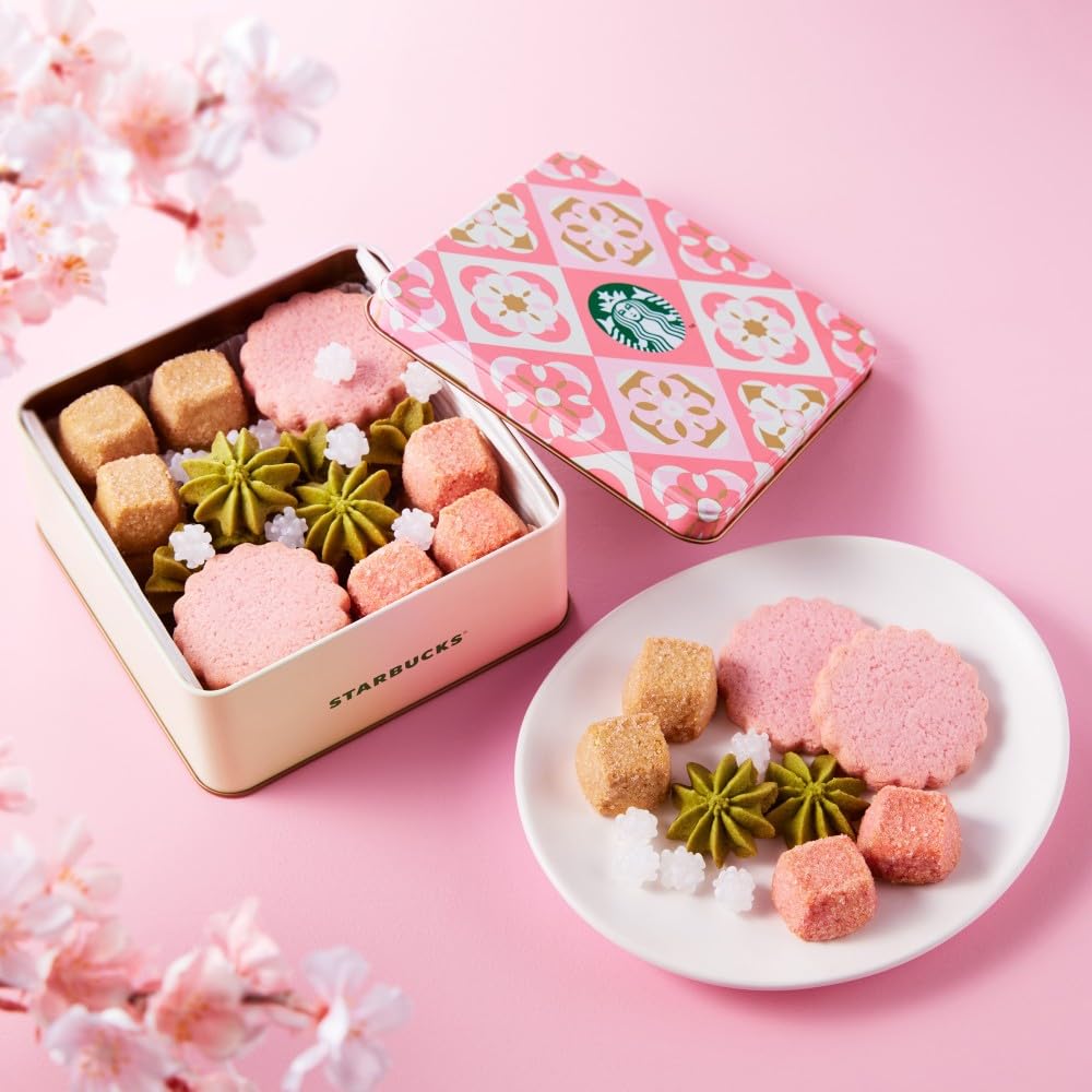スタバ　スターバックス 2026 桜の4種クッキーアソート　二缶　紙袋付き 菓子