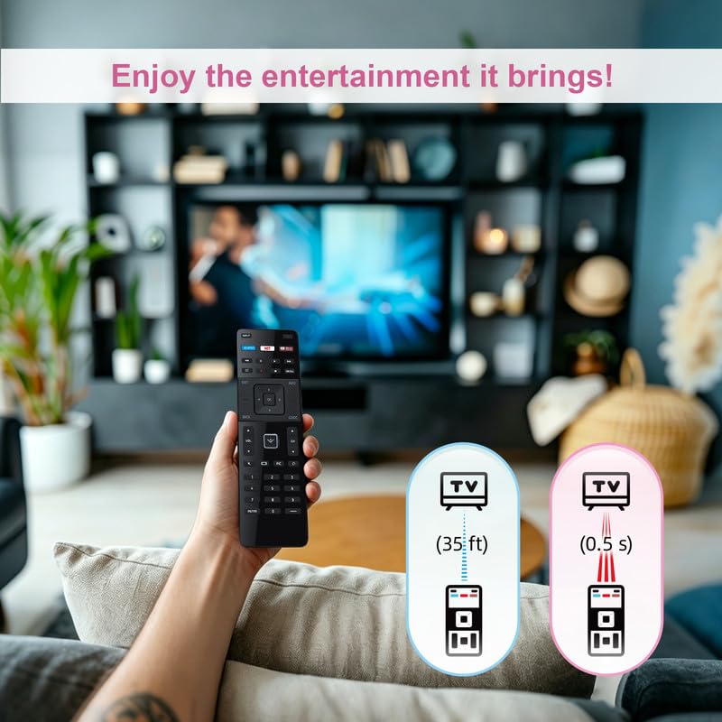 Image of Universal XRT122 Remote for All VIZIO 4K /UHD /HD /HDR /LED /LCD SmartCast Smart TVs, for VIZIO D-Series, E-Series, No Need to Program