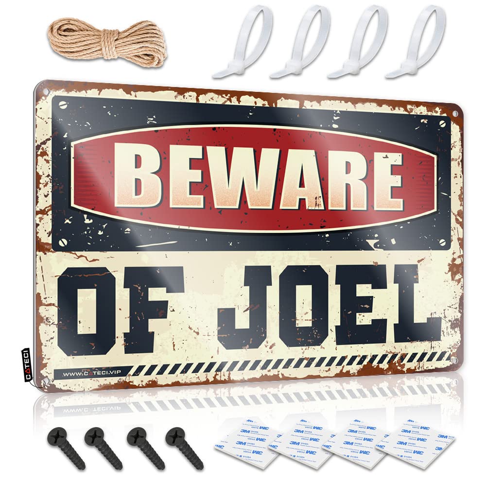 Man Cave Rules Outdoor Bar Signs Beware Of Joel Tin Sign Man Cave Rules Tin Signs For Garage(20X30CM)