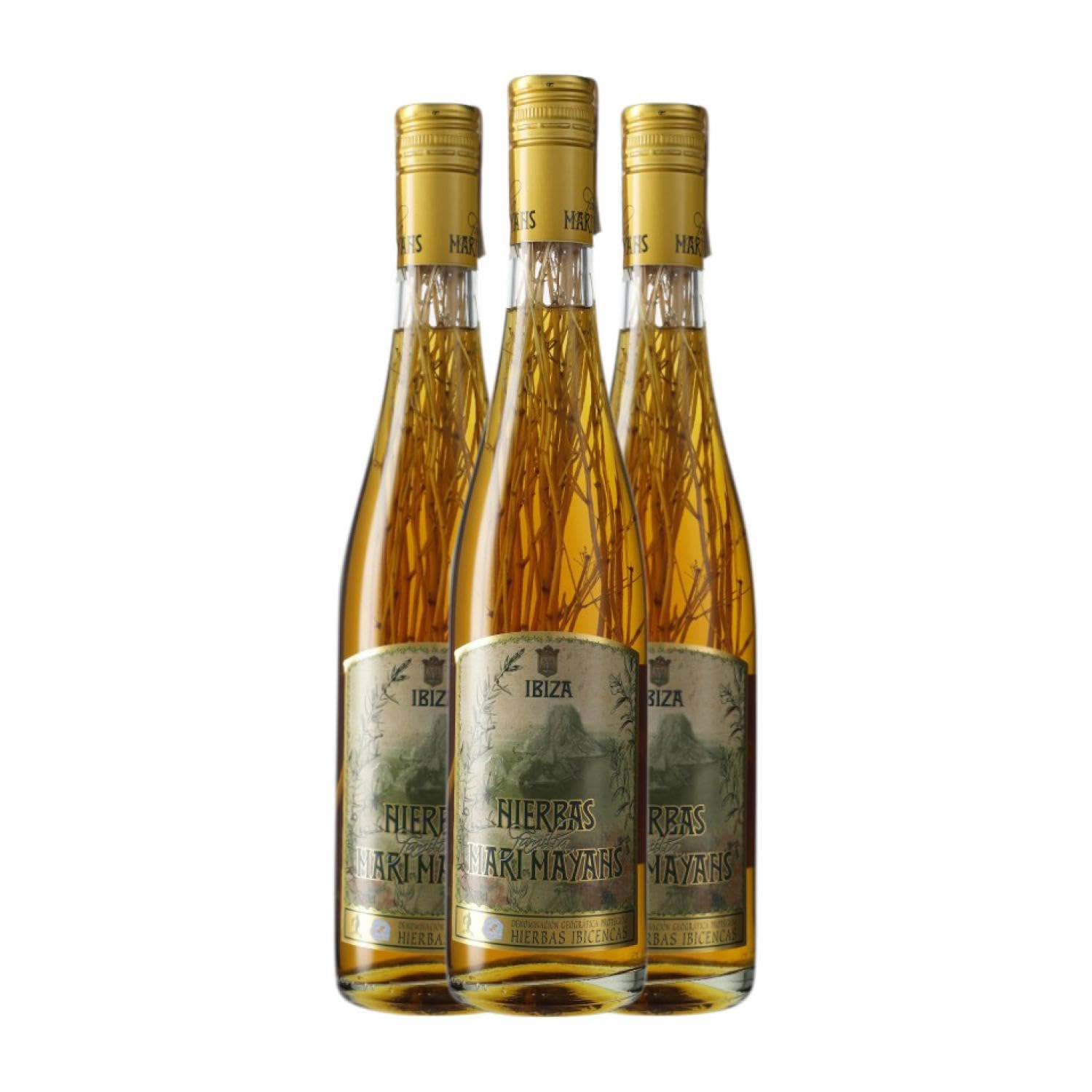 Licores Marí Mayans Hierbas Ibicencas 70 cl (Caja de 3 Botellas de 70 cl)