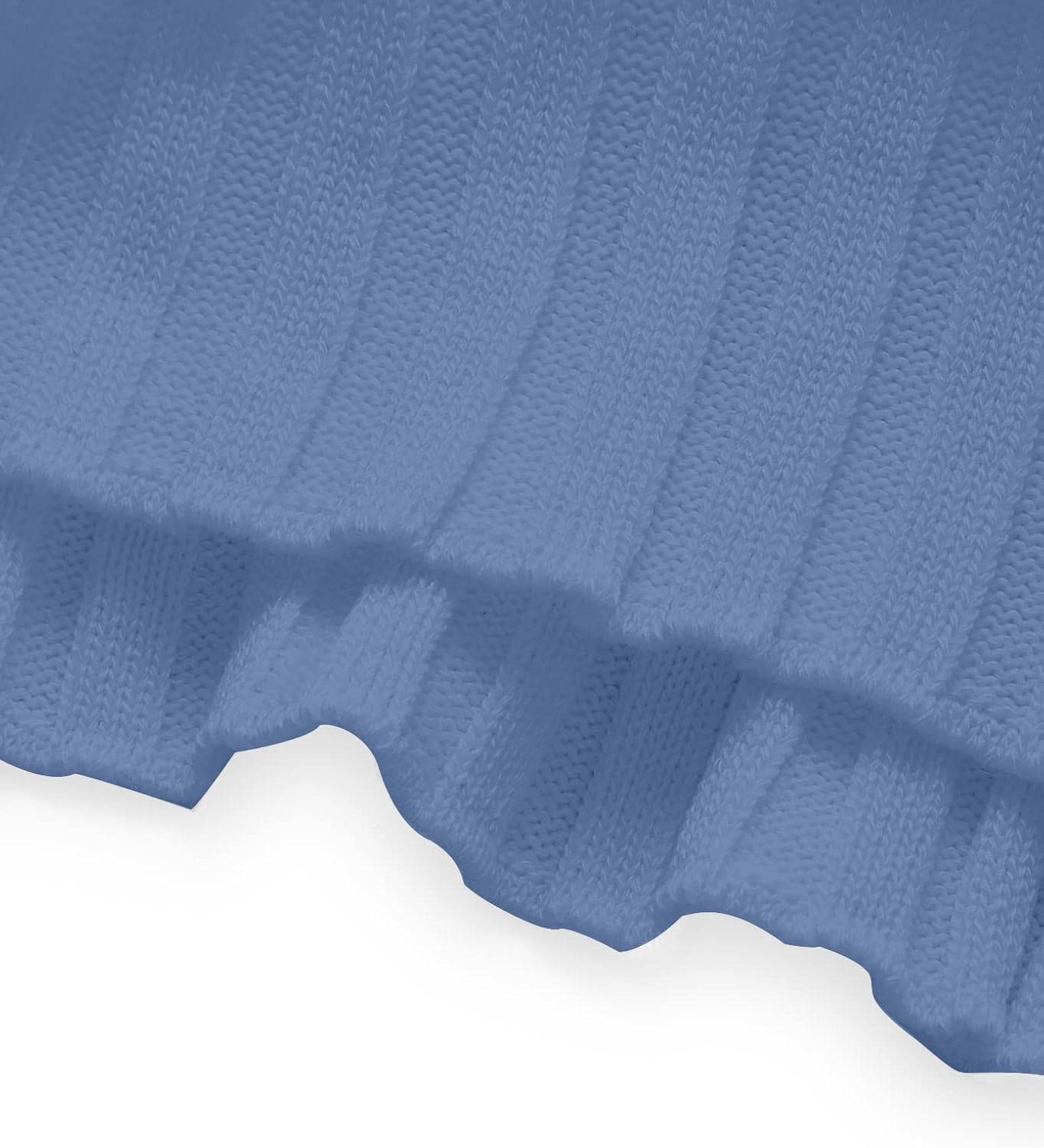 SweatyRocks Women's Ribbed Knit Crop Tank Top Spaghetti Strap Camisole Vest Tops Large Blue