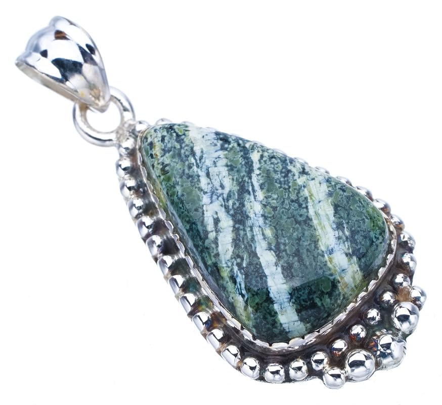Pendentif séraphinite naturelle StarGems argent à porter au quotidien