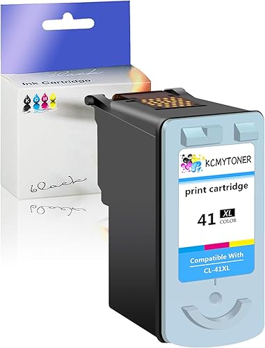 KCMYTONER Cartucho de tinta remanufacturado de alto rendimiento compatible con impresoras Canon CL-41 CL41 uso en Pixma MP160 iP1600 MP140 MP150