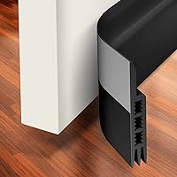 Vista 1 de Holikme Door Draft Stopper Under Door Draft Blocker Insulator Door Sweep Weather Stripping Noise Stopper Strong Adhesive 39 Length Black