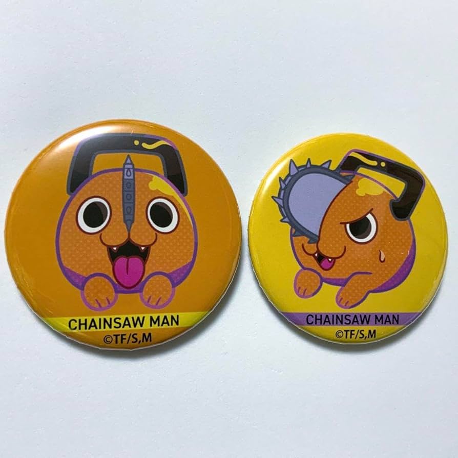 Amazon | チェンソーマン 表情 缶バッジ ポチタ 2種セット | バッジ