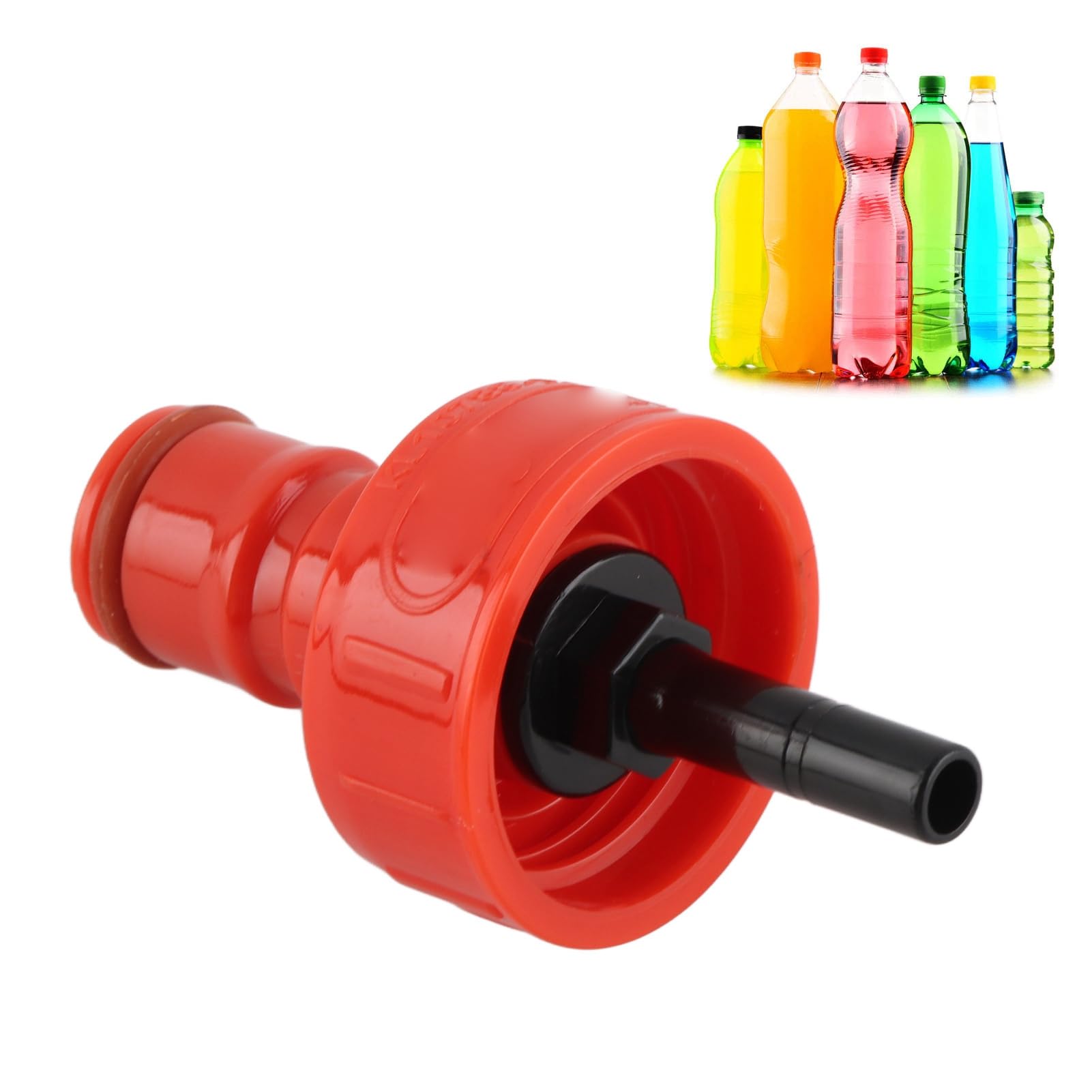 3PCS Tappo di carbonatazione in plastica riutilizzabile, G1/4 Ball Lock Keg Post Soda Birra Acqua Pet Riempimento di bottiglie Tappo di carbonatazione Riempimento di
