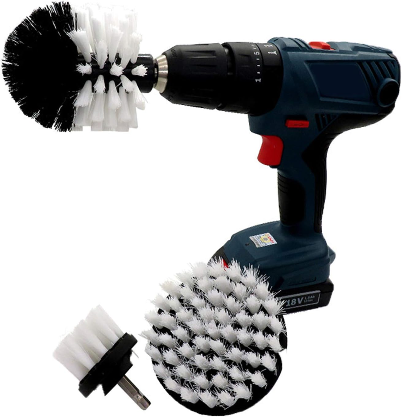 3Pcs/Set Electric Drill Brush Kit Plastic Round Cleaning