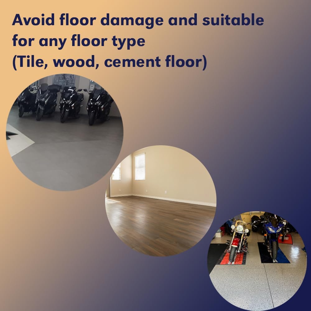 Motorcycle Garage Mat for Ducati Bikes– Fits Panigale, Superleggera, Streetfighter, Diavel, Panigale V4 2025 & V4S 2025 | Motorbike Display & Parking Mat | Non-Slip Garage Floor Protector for Ducati