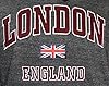 GWCC LE129CM Unisex London England Hoodie – Charcoal Grey Hooded Sweatshirt with Maroon Lining, Union Jack Embroidery, Cotton Blend Pullover XS–4XL (2XL) #2