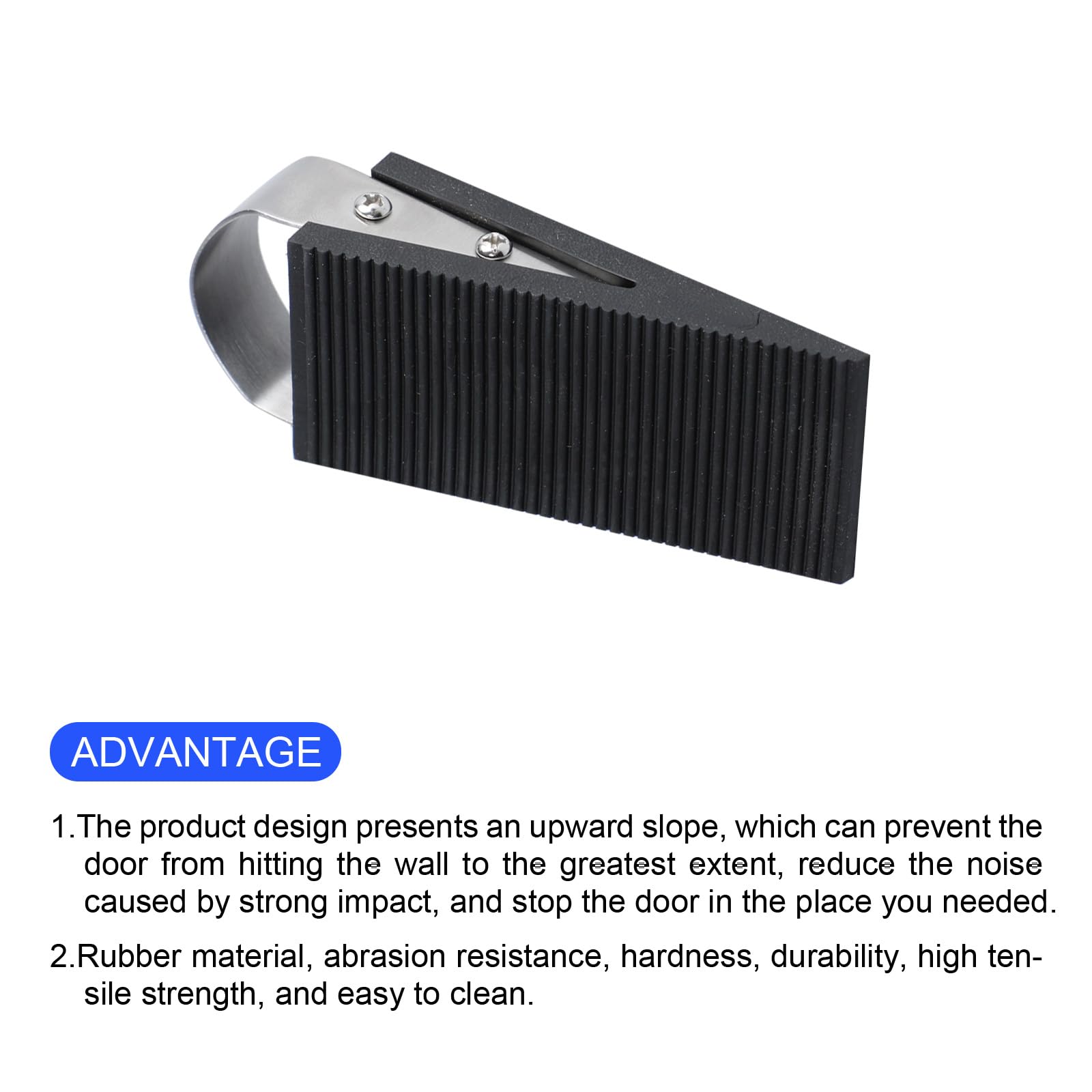 METALLIXITY Rubber Door Stop Wedge(120mm/4.72") 1Pcs, Rubber Door Wedge - for Door Carpet Floor Protectors Black - Image 4