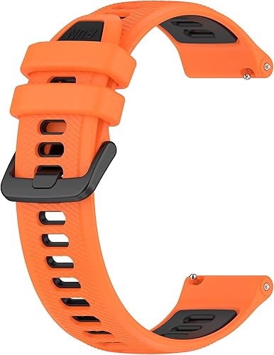 Miniatura 3 de Correas de reloj Garmin Forerunner 265S 255S, 0.709 in de liberación rápida de silicona duradera correas de repuesto para Garmin Vivoactive