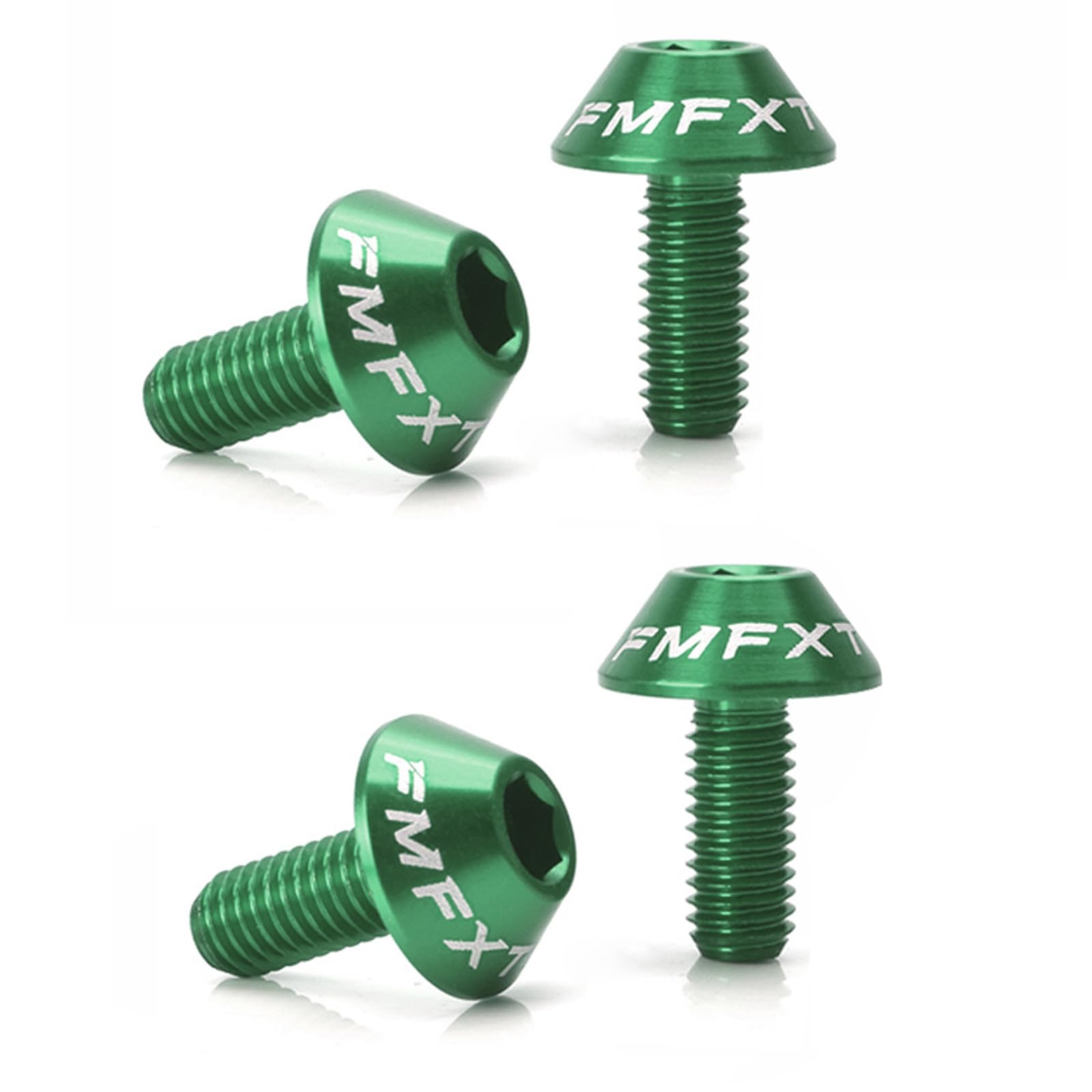 ThinkTop M5x12mm Hex Socket Tapping Screw Bolts for Bike Water Bottle Cage Green