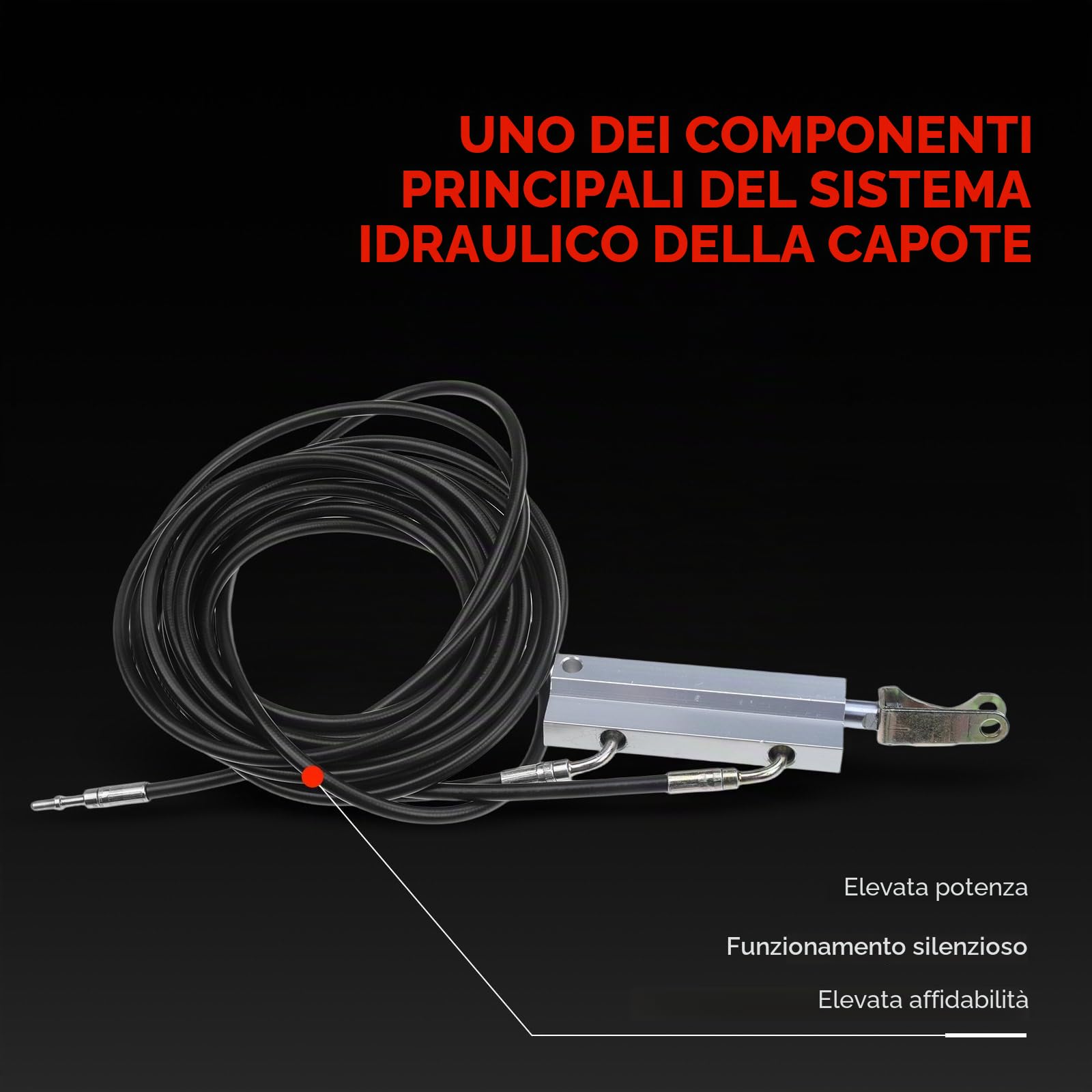Frankberg Cilindro idraulico capote Anteriore superiore Compatibile con SLK R170 32 AM.G Compressore 200 Compressore 200 230 Compressore 320 1996-2004 Cabriolet Replace# 1708000072,A1708000072