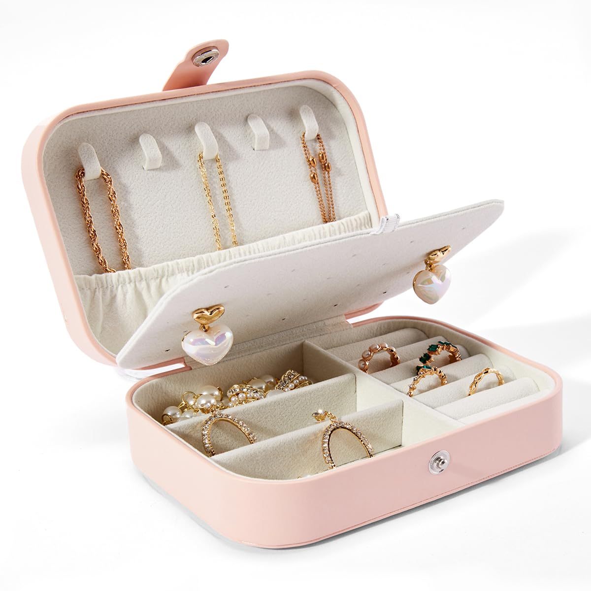 Amazon.com: Smileshe Jewelry Box, PU Leather Small Portable Travel