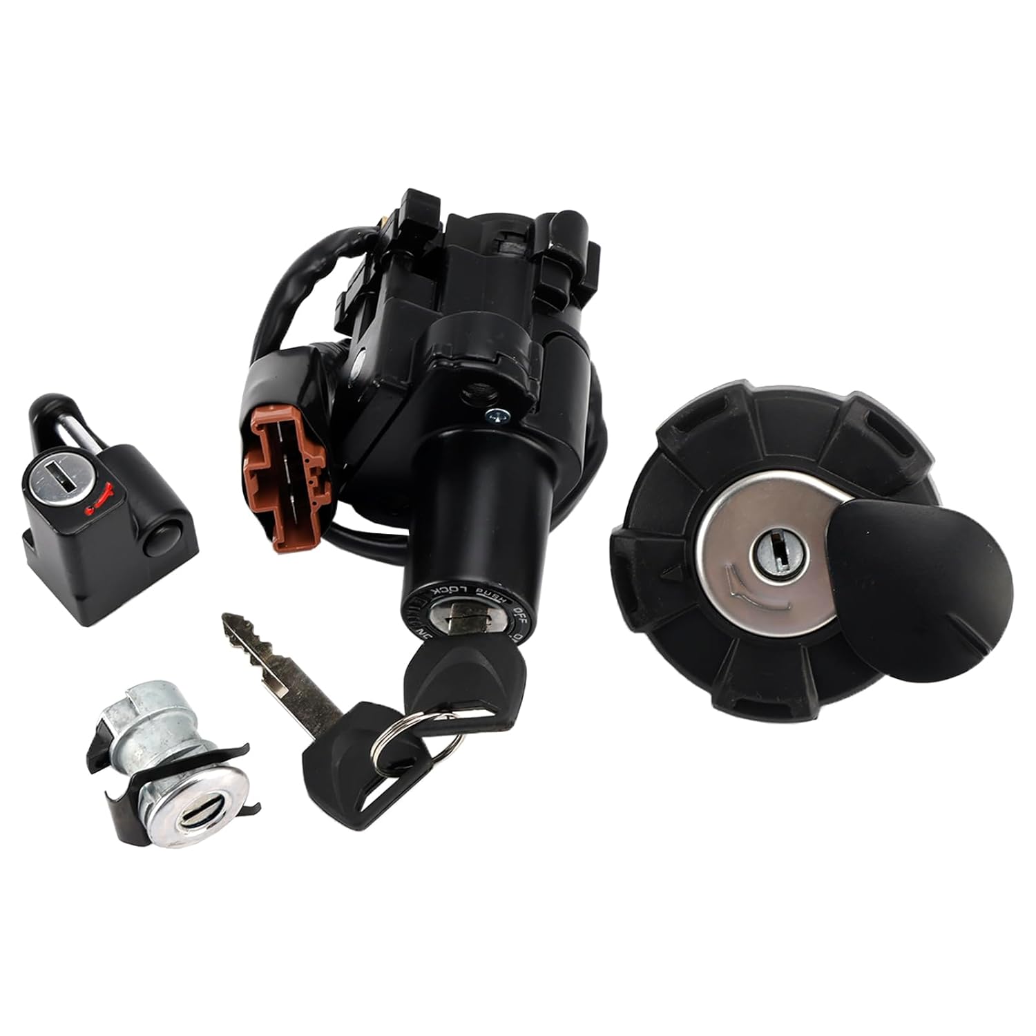 Areyourshop Ignition Switch Lock Set for Honda CRF300L/CRF300LAAC/CRF300LAC/CRF300LA 2021-2022, CRF300LAM/CRF300L ABS/CRF300LM 2021, CRF300LAP/CRF300LP 2003, CRF300LAS/CRF300LS 2025 35010-K1T-A51