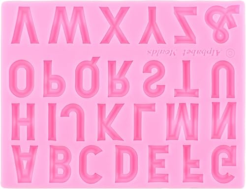 Miniatura 6 de ZiXiang Moldes de silicona para números, letras mayúsculas del alfabeto, moldes de chocolate para decoración de pasteles de azúcar, decoración de