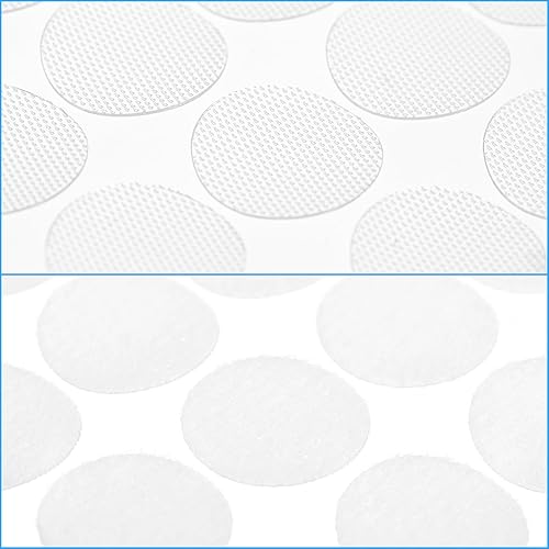 Miniatura 3 de uxcell Puntos autoadhesivos, 750 pares de 0.39 pulgadas, cintas de mezcla de tela de gancho y bucle, pequeños puntos redondos para aula, oficina,