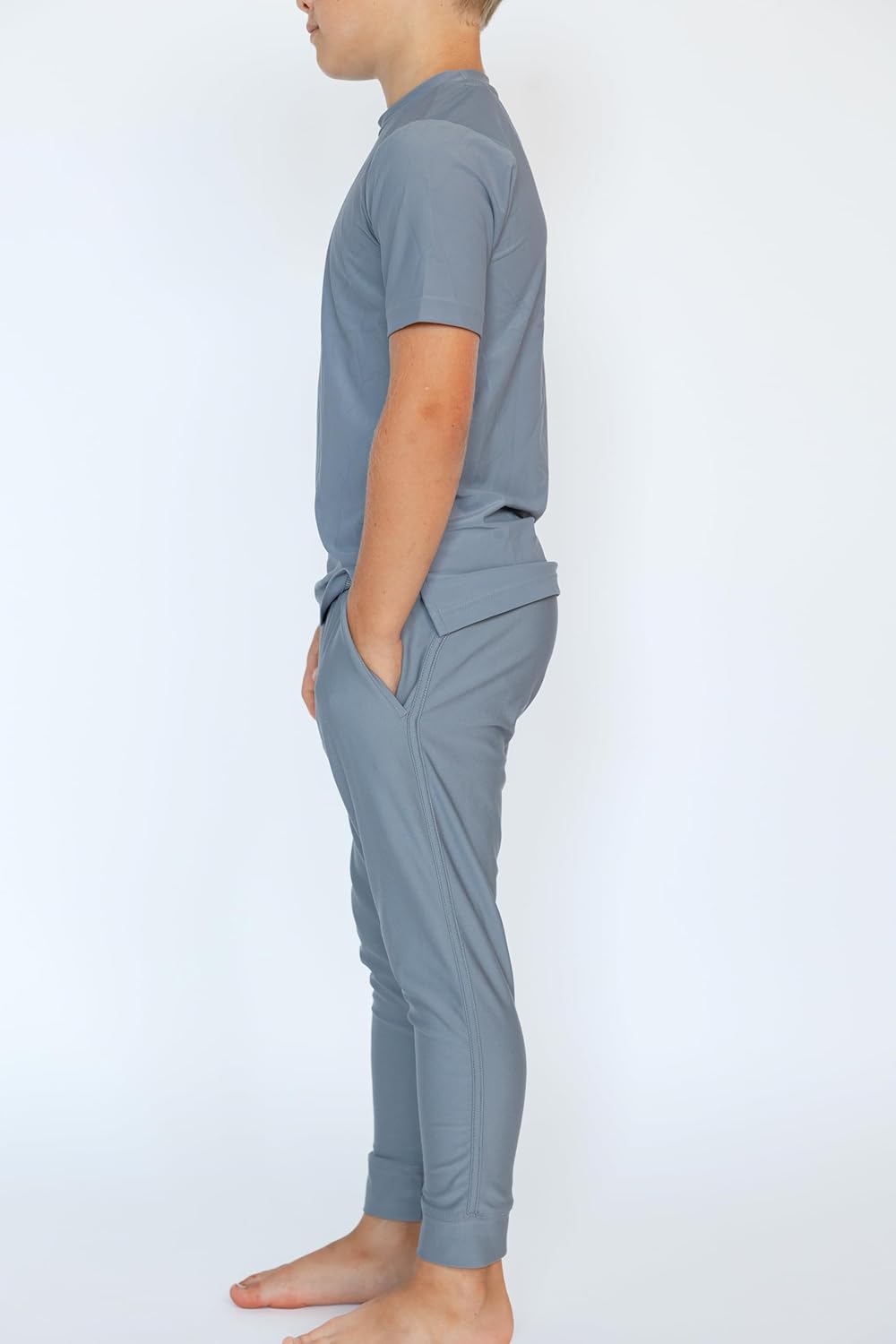 Boy's Warm Up Jogger Lightweight Stretch Athletic Pants Pockets Sizes 2-16 - Image 4