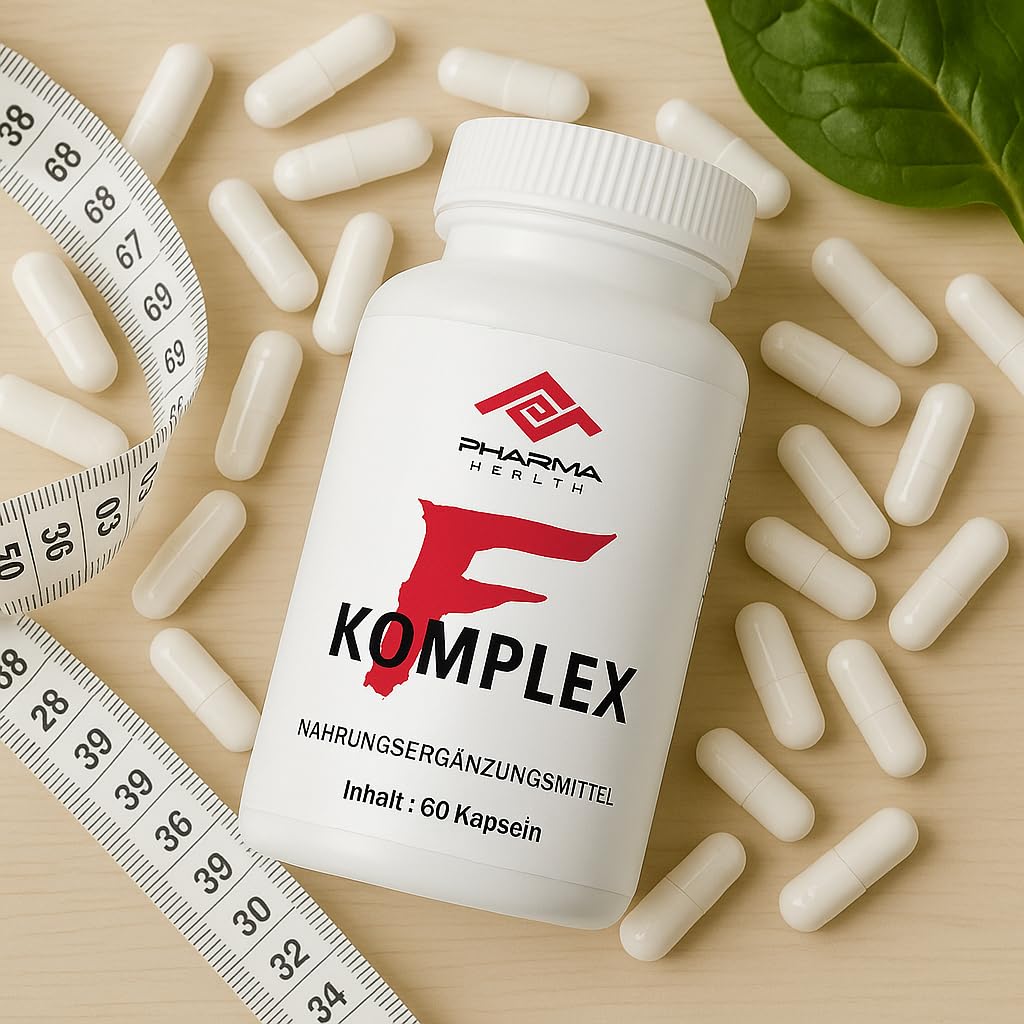 F Komplex Kapseln | HOCHDOSIERTE Supplements | Mit Grüntee Extrakt und Koffein | 60 Kapseln