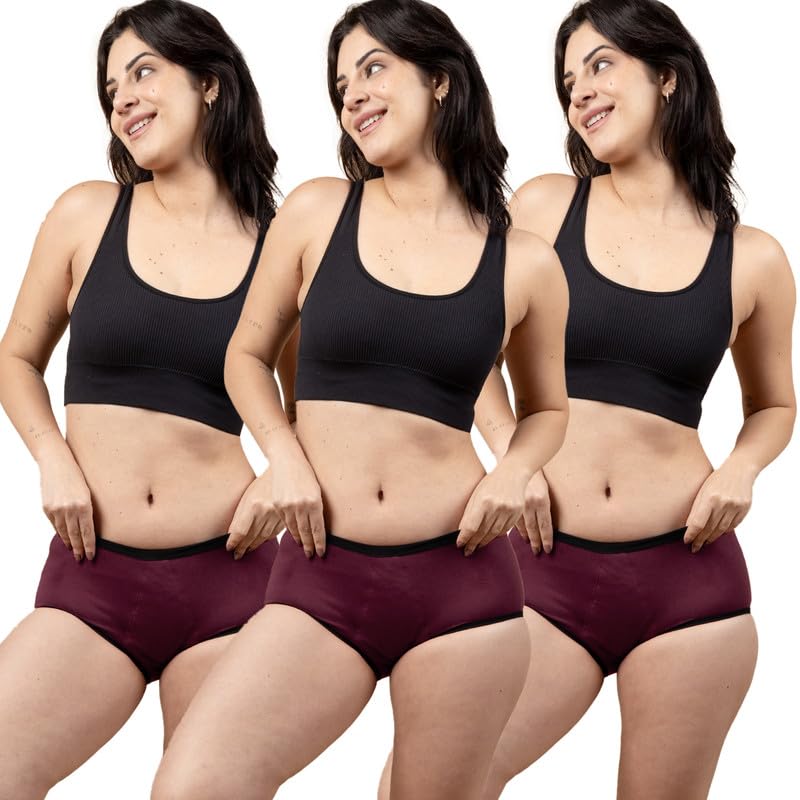 revaa Heavy Period Panty for Women & Girls (Pack of 3) Cotton, Reusable & Leak Proof Menstrual Underwear, No Pads Required, Rash-Free Comfort, for Super Heavy Flow, Lasts Up to 2 Yrs-picture-53