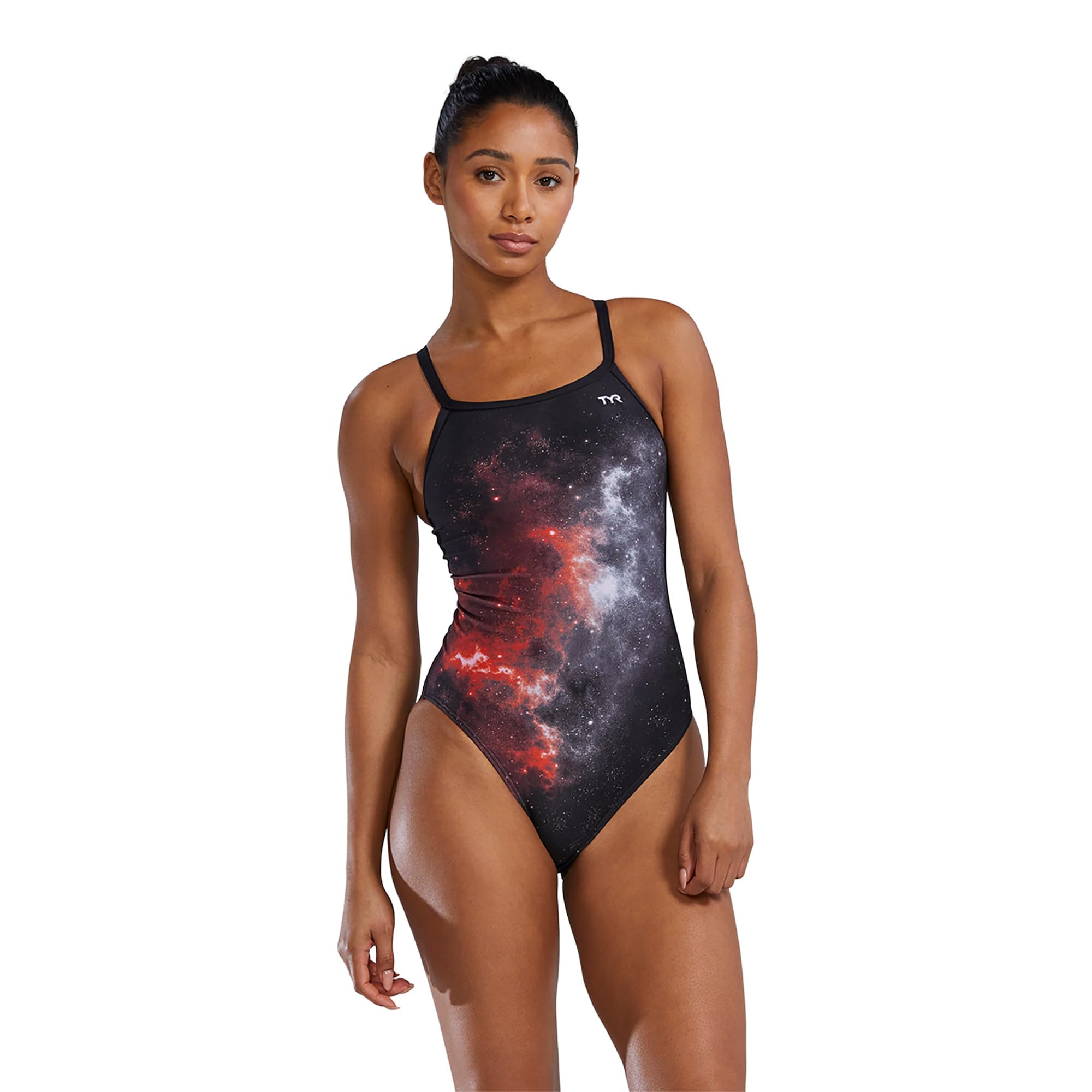 Photo 1 of TYR Women's Durafast Elite Diamondfit Swimsuit, Red/Starborne, 28