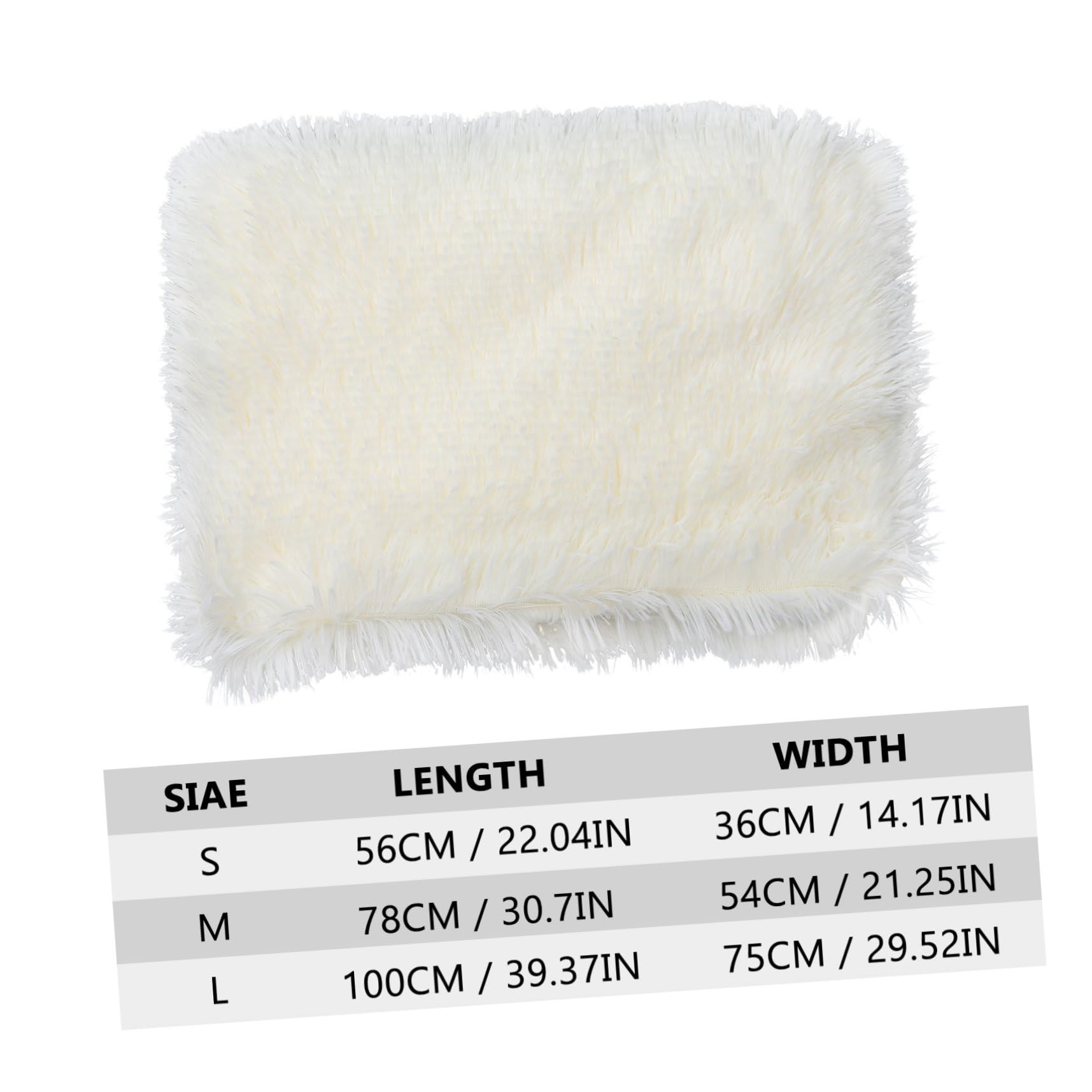 FRCOLOR Coperta per Animali in Peluche, Doppio Strato Caldo e Confortevole | Bianco, Tessuto Lana Artificiale, per Cani e Altri Pet, Adatta a Soggetti Anziani o Mobilità Ridotta