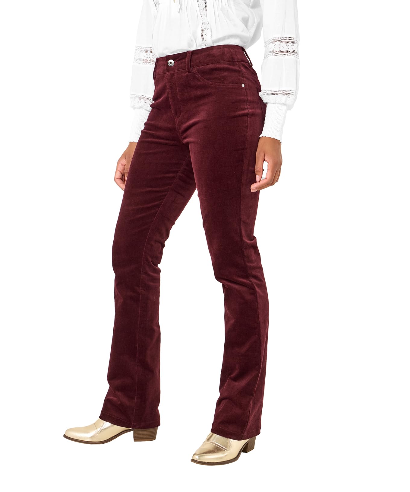 Joe Browns Women's Bootcut Stretch Moleskin Trousers, Regular, Purple, UK 12