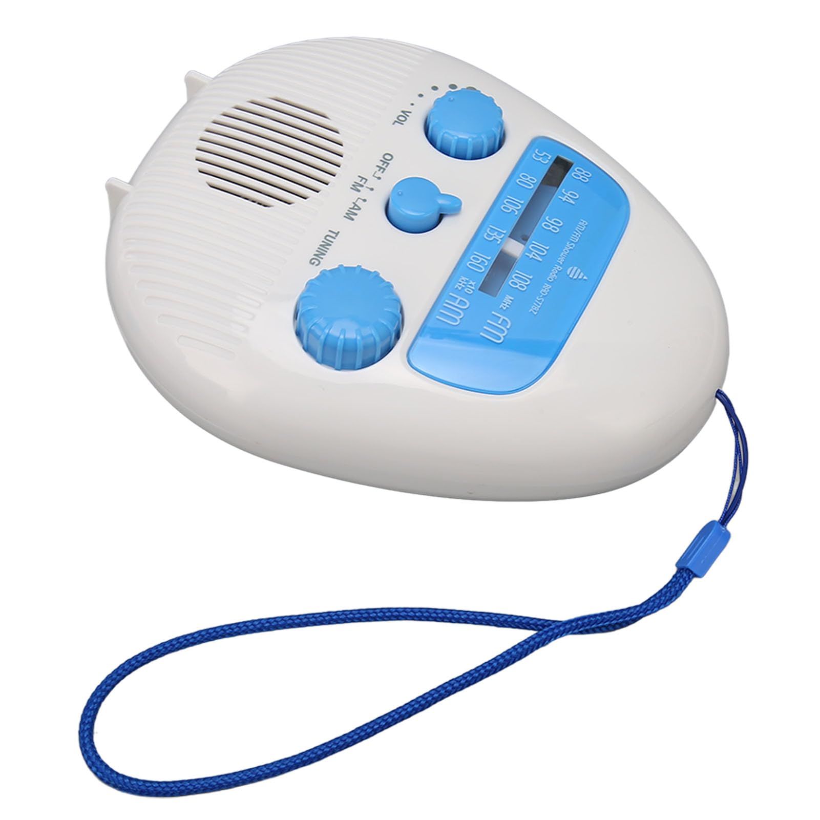 Radio de Douche Portable étanche, Radio de Salle de Bain avec Haut-Parleur intégré, Radio de Douche AM FM à Piles pour Extérieur Intérieur