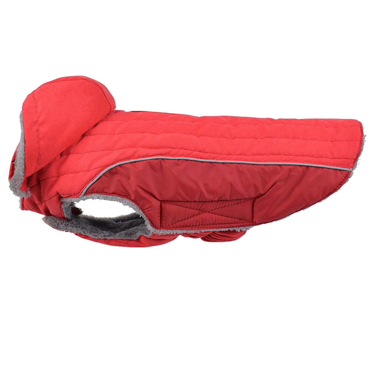 High Visibility Reflective Windproof Dog Jacket Insulated Warm Winter Coat For Small Medium Large Apparel (Red, M)