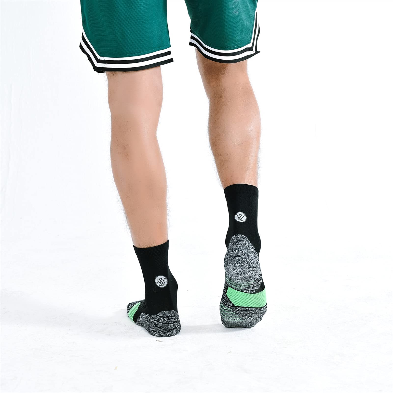 Calze da Basket da Uomo Calzini in Cotone Sport Sport Socks Pack Pack Esecuzione di Calzini da Ciclismo Nero Traspirante Uomo Traspirante