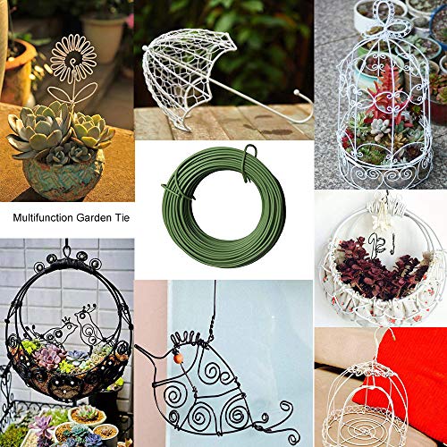 VIMOA Garden Twine Bonsai Training Wire 65 Feet 2mm Garden Twist Tie for Tomato Plants, Climbing Roses, Vines, Cucumbers, Squash and Wrapping Cords