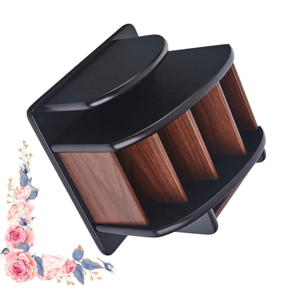 MAGICLULU Portapenne da Scrivania in Legno Nero, Organizer Stabile | Tavolo e Scrivania, Accessorio Ufficio per Studenti e Genitori, Contenitore Pratico per Cancelleria
