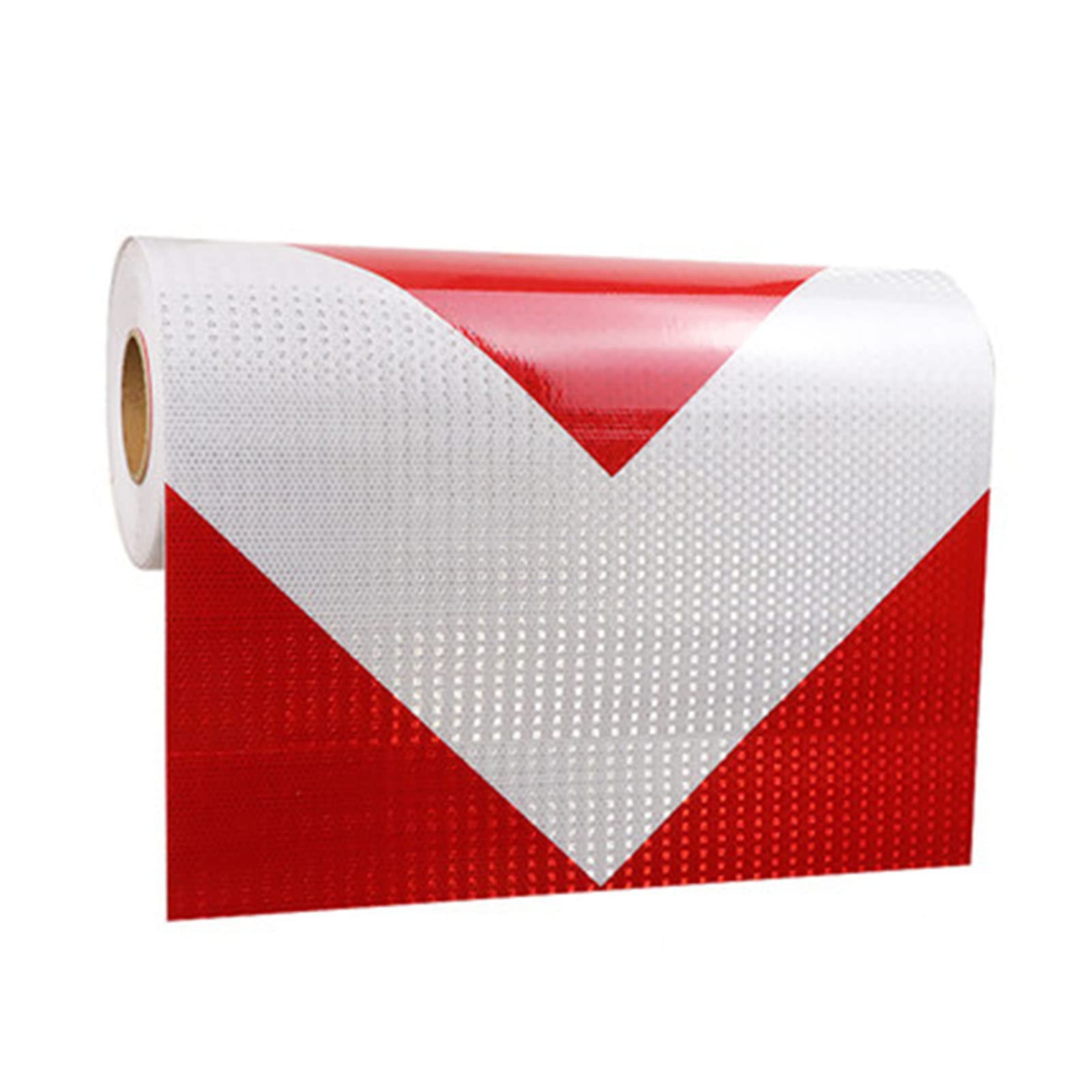 Cinta de señalización de peligro, Cinta amonestadora reflexiva de la seguridad multicolor los 50cm par en longitud 10m o 25m(Red White,10m)
