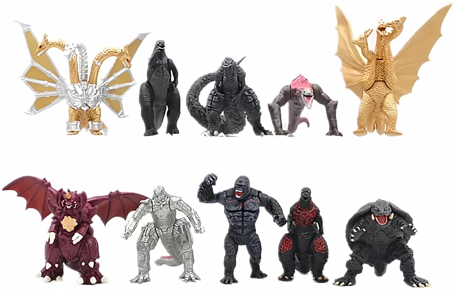 The King of Monster Toys 10 Pcs Mini Movable Action Figures - Birthday Gifts for Kids