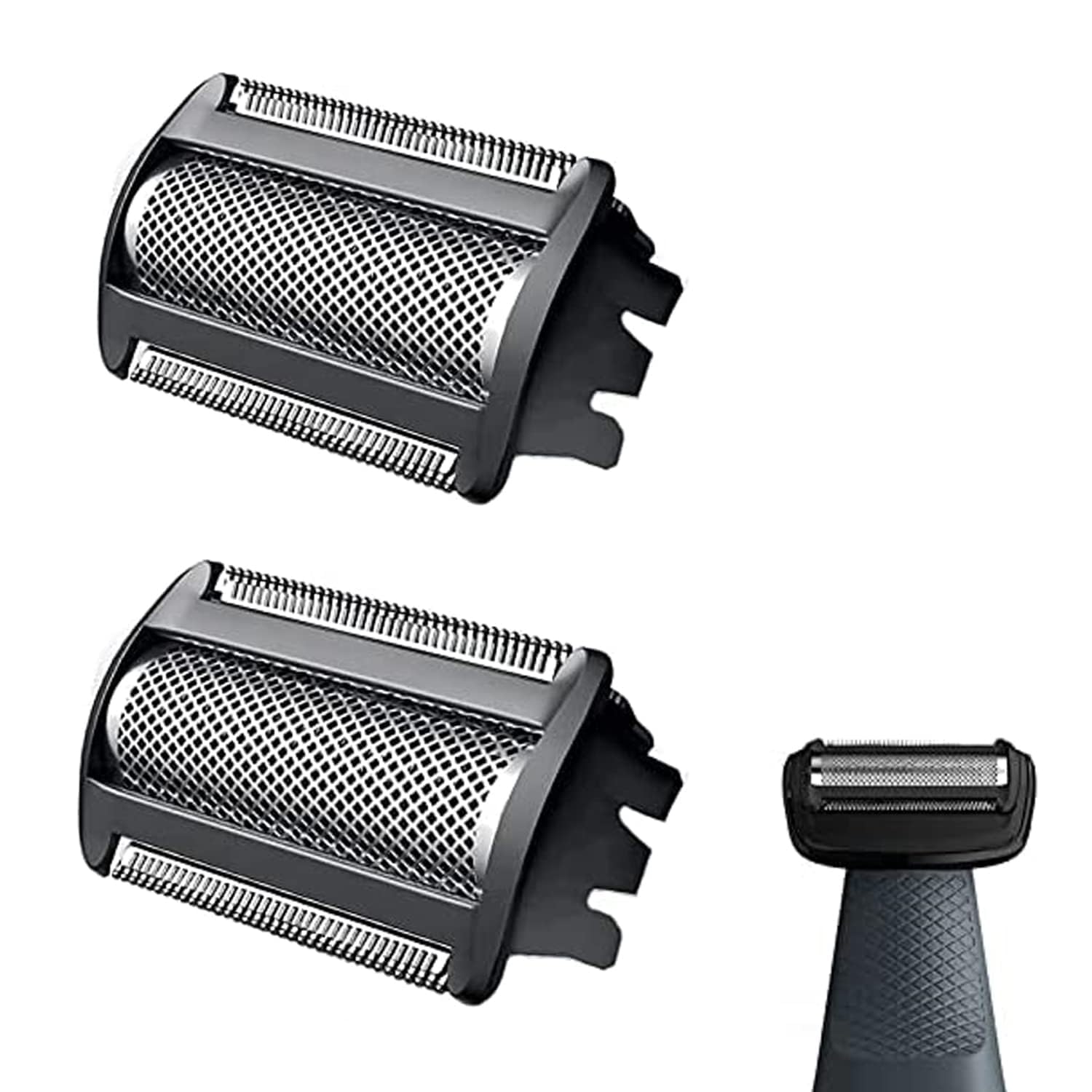 Suleto BG2000 Replacement Head Compatible with Philips Bodygroom, Bg2000 Replacement Trimmer Shaver Foil Head Blades for Bodygroom Series 7000 5000 3000 BG2024 BG2022 BG2030 BG7040 BG5025, 2 Pcs