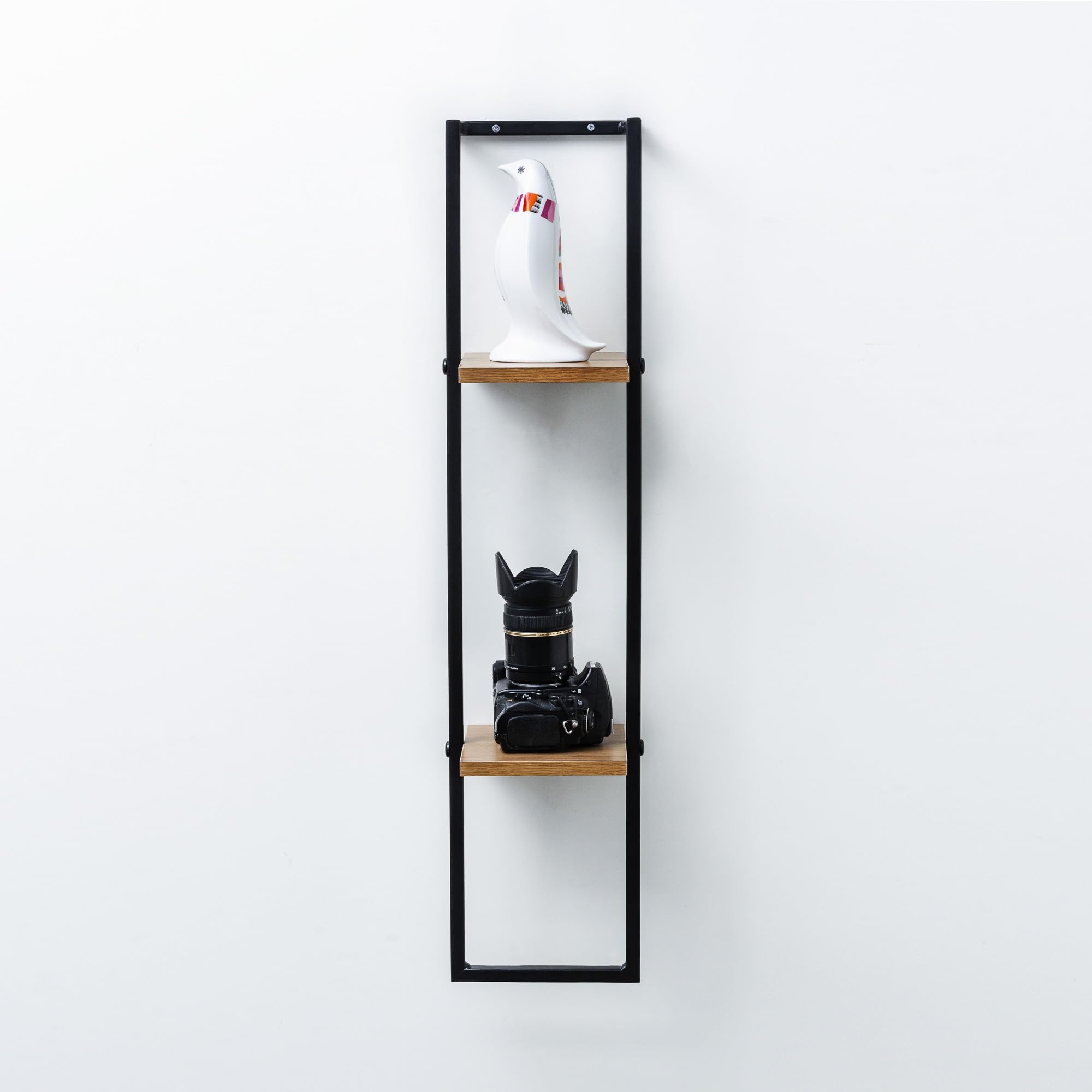 Prateleira com Suporte Industrial 90x20cm Mel – Madeira