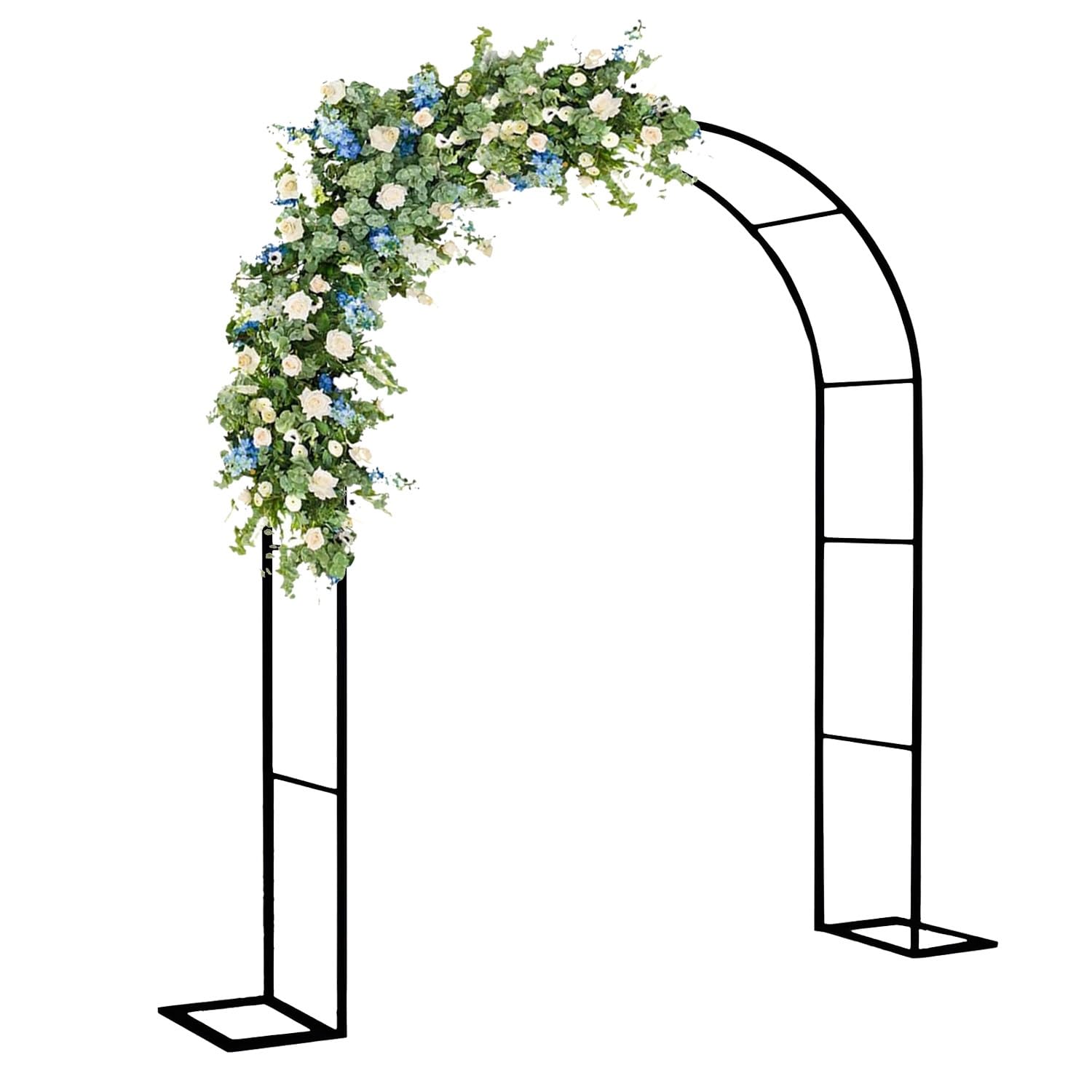 Metal Wedding Arch Garden Arbor 180x220CM Black Decorative Trellis Frame Stand for Climbing Plants and Flowers Perfect for Parties Rose Arch in Various Sizes to Enhance Your Garden Decor