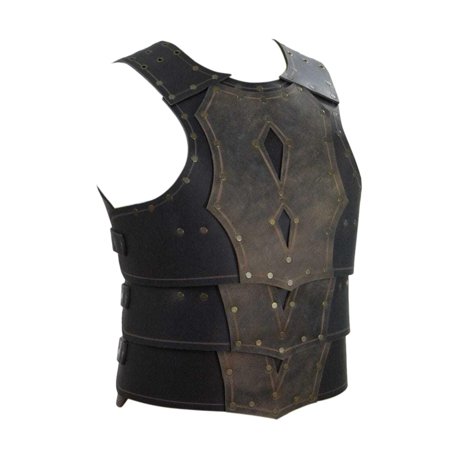 Perfeclan Medieval Chest Armour Clothes Knight Costume for Men Women Cosplay Knight Party, gray
