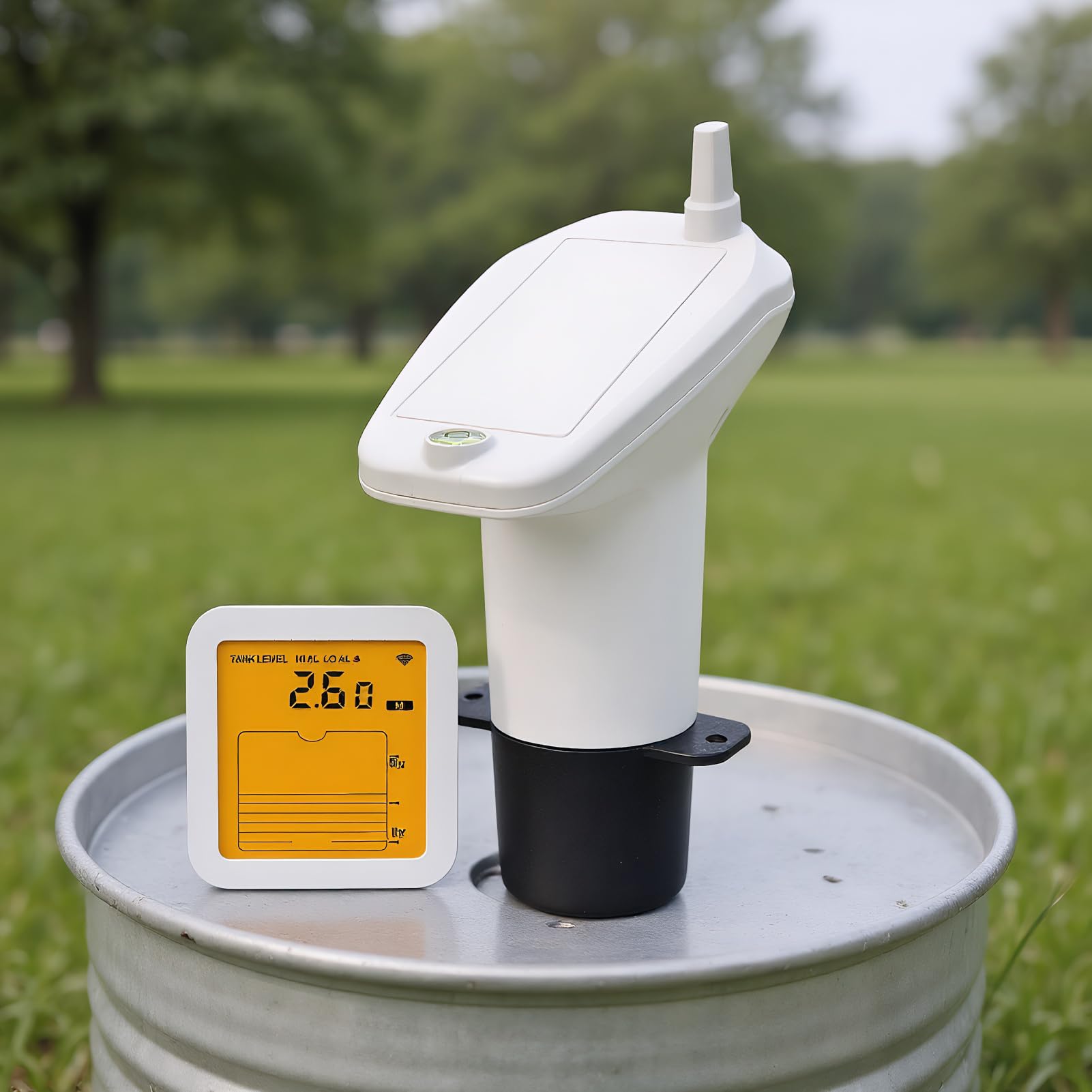 Sensor De Nivel para Tanque De Agua - Detector Ultrasónico para Pozos - Medidor Multifunción con Pantalla Digital para Depósitos y Hogar