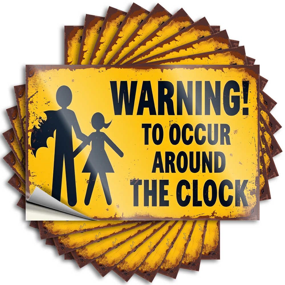 Abipuir - Clockwise Funny Bumper Sticker - 10 x Christmas Car Stickers (12 x 18 cm)