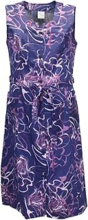 Bata de satén con botones, multicolor, delantal de cocina, vestido de casa, delantal sin brazos, color: azul lila, talla: 38, azul y lila, 38