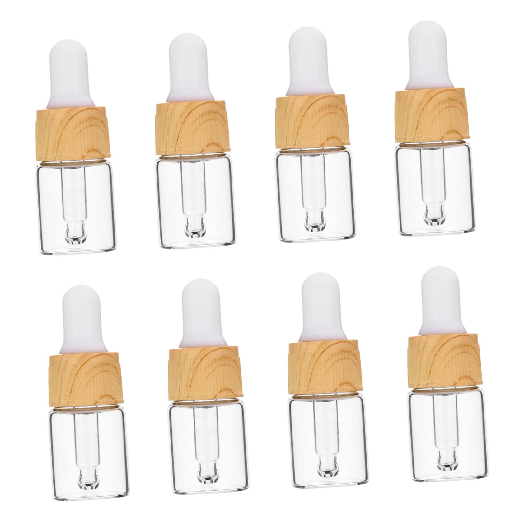 MAGICLULU Stk Glastropfer mit Holzmaserung Glasflasche mit Tropfer Glasflaschen mit Tropfer refillable perfume bottle glasflasche mit pipette Haarparfüm Sprühflaschen leere Tropfflasche
