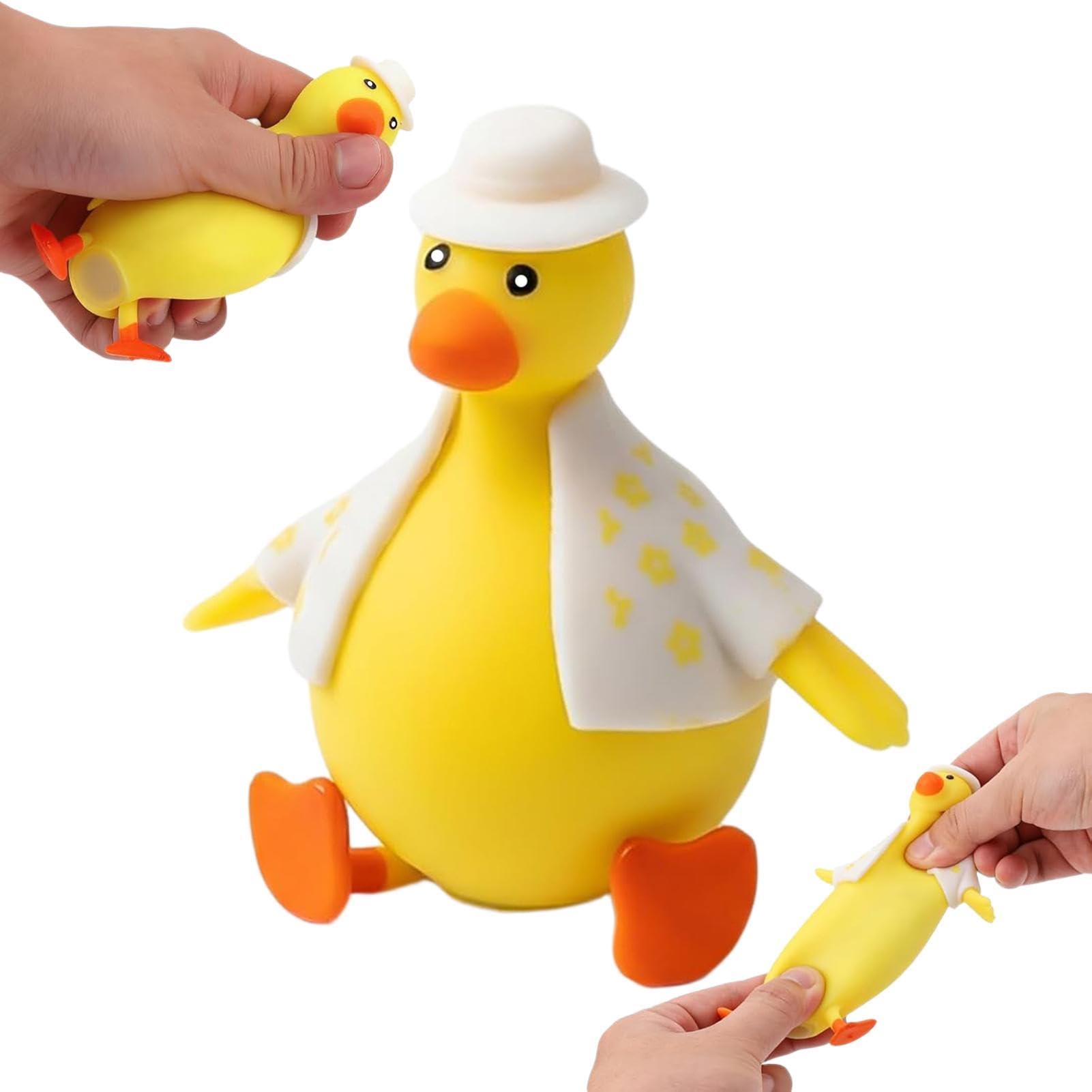 Cute Sitting Duck Squishye - Sensory Squeeze Relaxing Fun Stretchy Duck, Dough Ball Squishye Toys For AnxietyRelief Party Favors Goodie Bag Fillers Birthday Gift