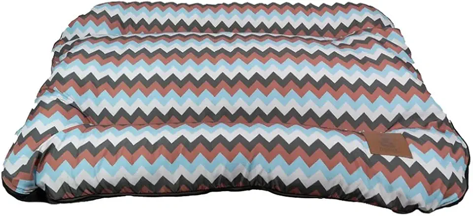 Caminha Pra Shitzu Cama Pra Cachorro Porte Medio Chevron Azul 70x50Cm