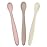 WeeSprout Silicone Baby Spoons - First Stage Infant Feeding Utensils With Soft-Tip, Bendable Kitchenware for Parent & Self-Feeding, Ultra-Durable, Dishwasher Safe, Travel Case, Set of 3